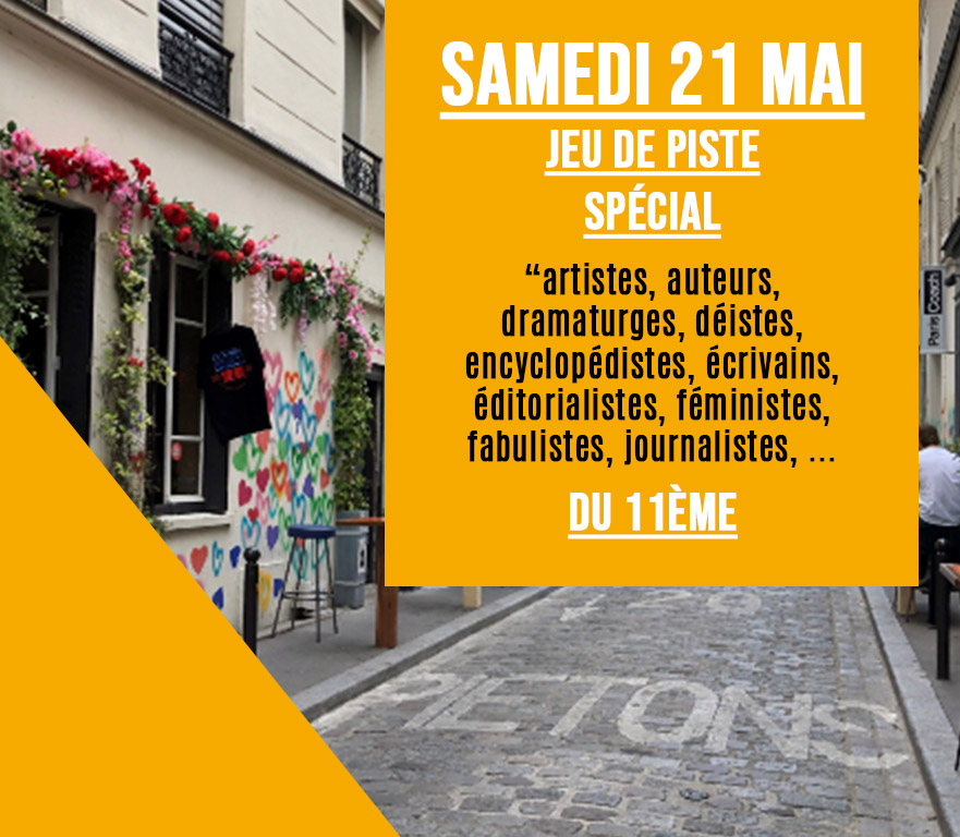 JEU DE PISTE – SAMEDI 21 MAI 2022 A 14H00 « Les artistes du 11ème »