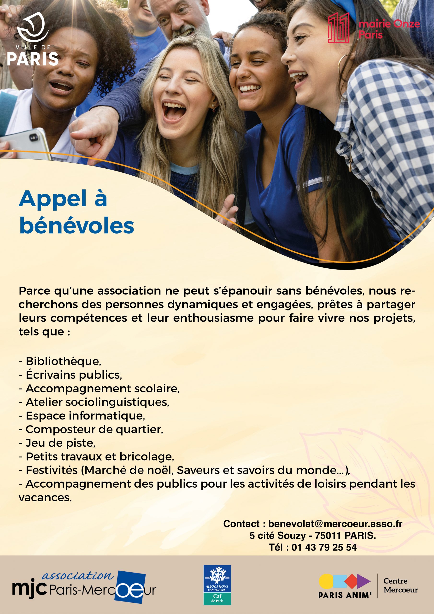 Appel à bénévolat