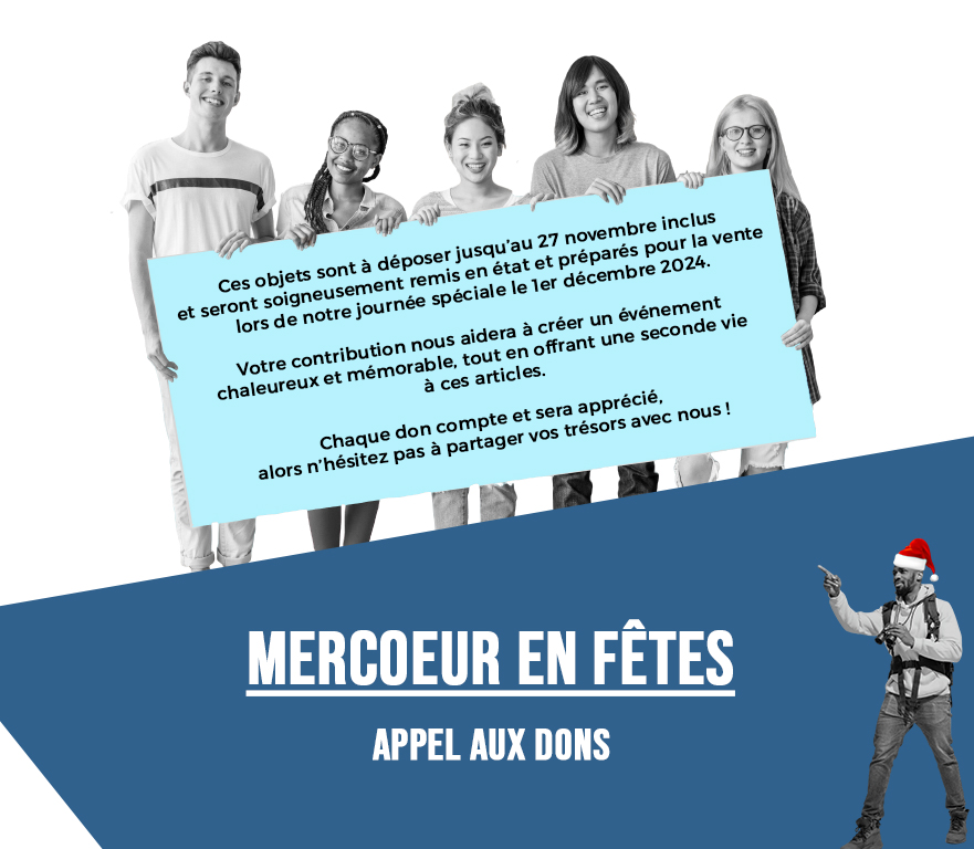 Appel aux dons pour la braderie Mercoeur