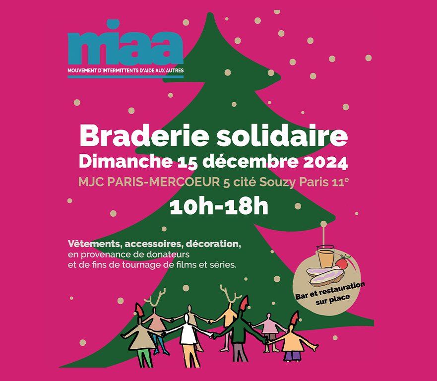 Dimanche 15 décembre de 10h00 à 18h00 : Braderie MIAA