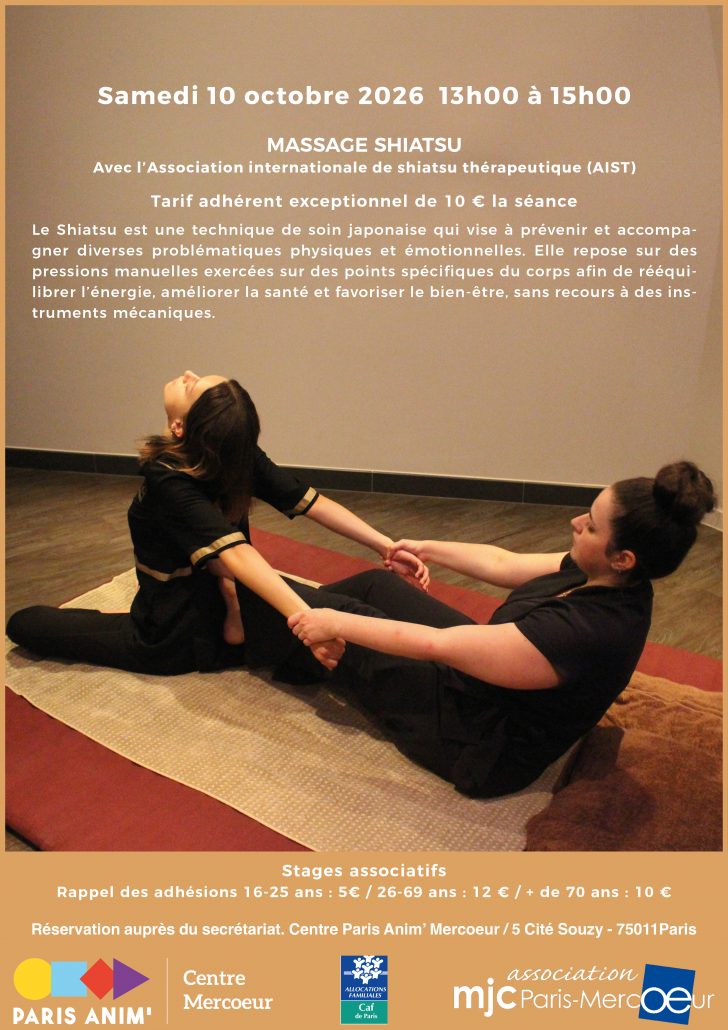 Massage Shiatsu rentrée 2026