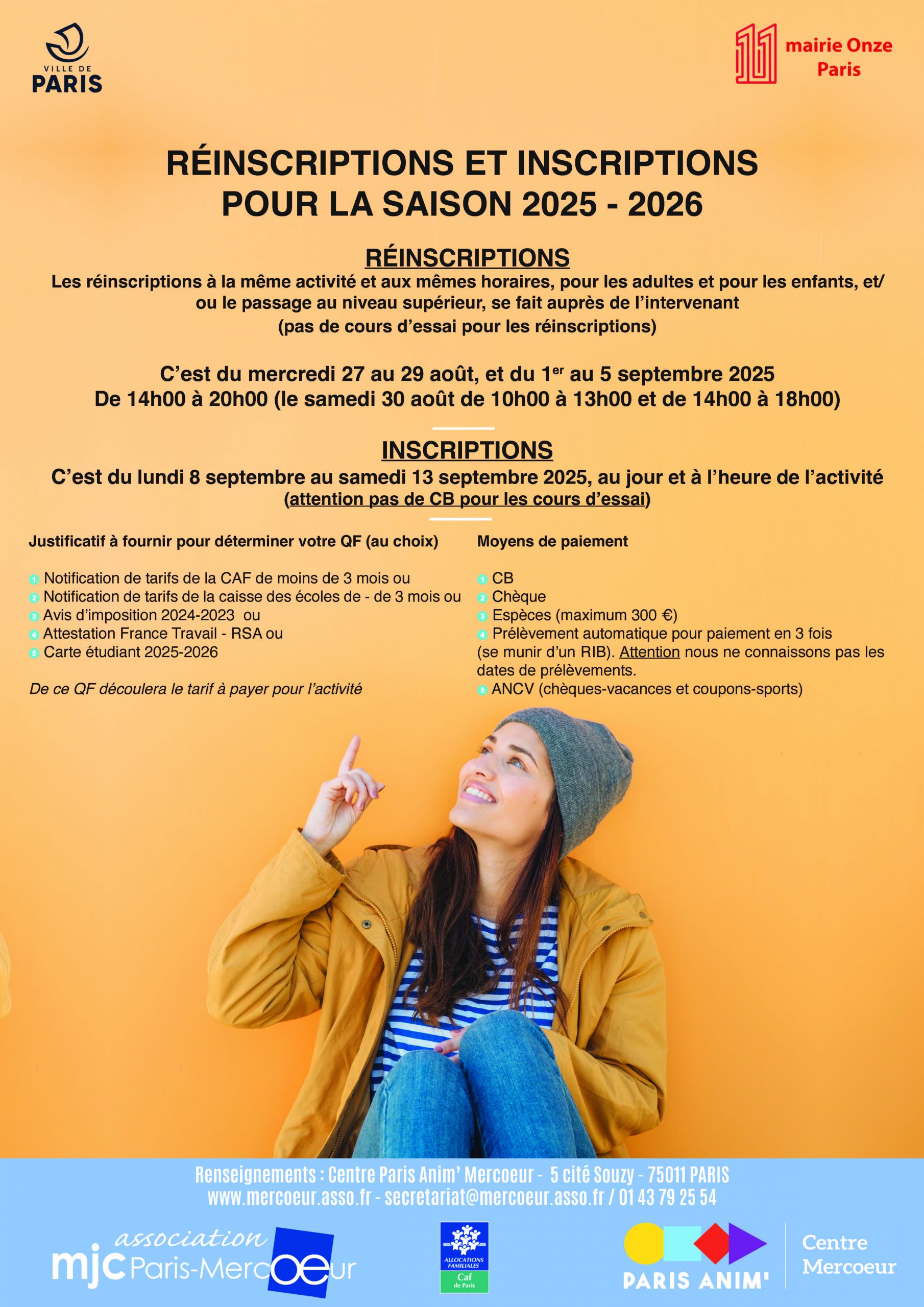 inscriptions pour la saison 2025 2026